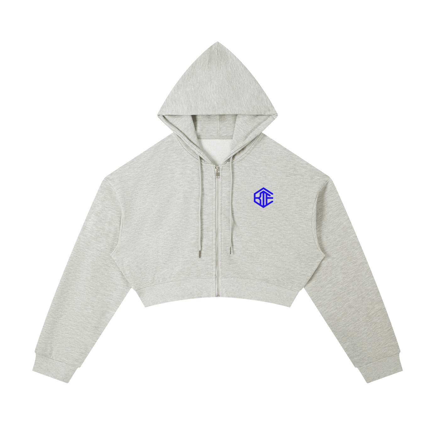 KTE - Women's "ICE" Cropped Zip-Up Hoodie