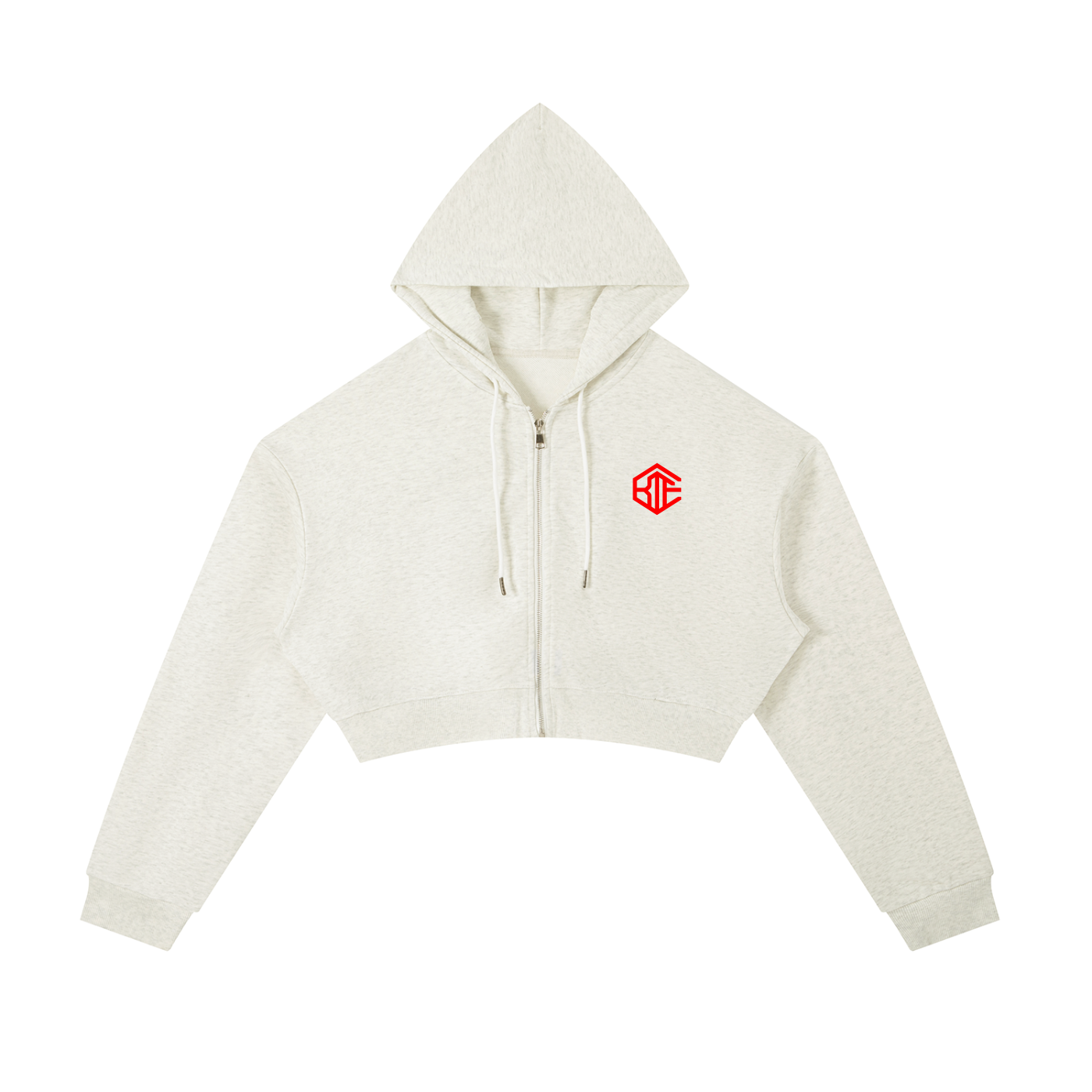 KTE - Women's "FIRE" Cropped Zip-Up Hoodie