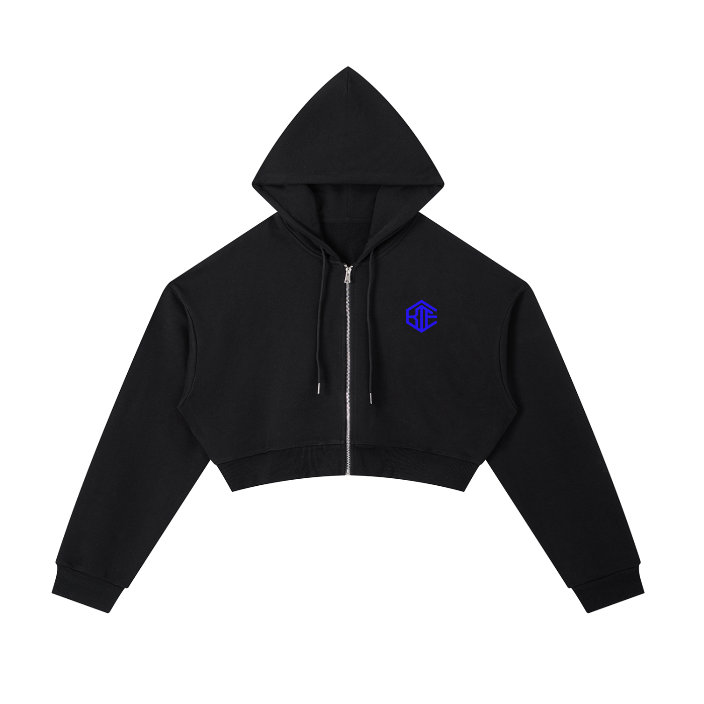 KTE - Women's "ICE" Cropped Zip-Up Hoodie
