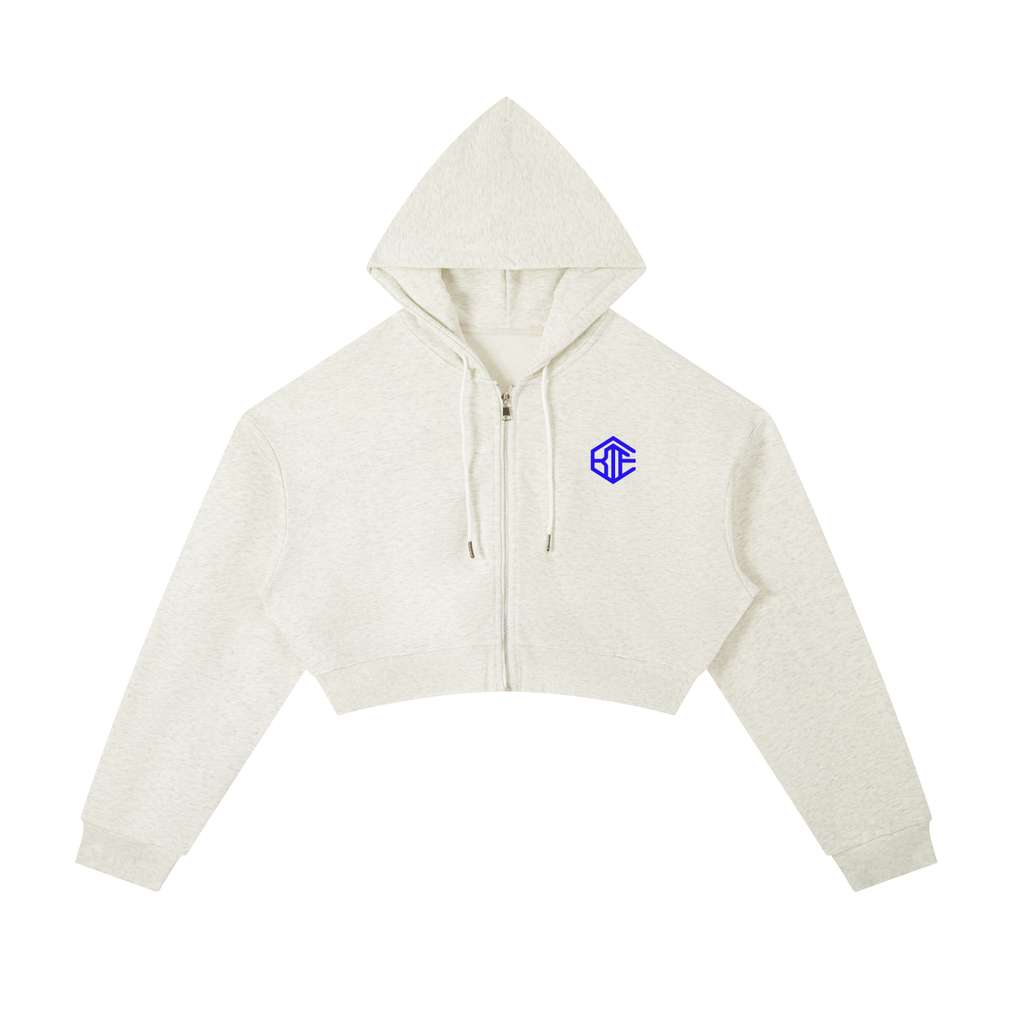 KTE - Women's "ICE" Cropped Zip-Up Hoodie