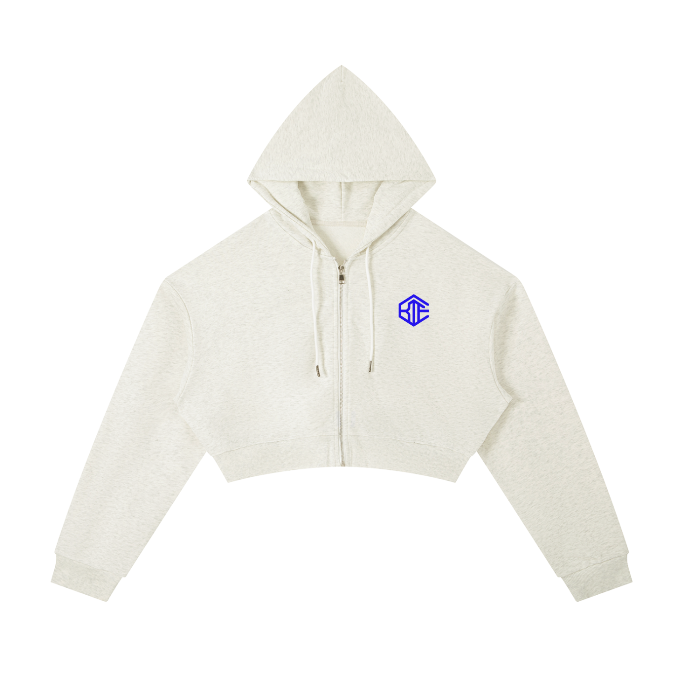 KTE - Women's "ICE" Cropped Zip-Up Hoodie
