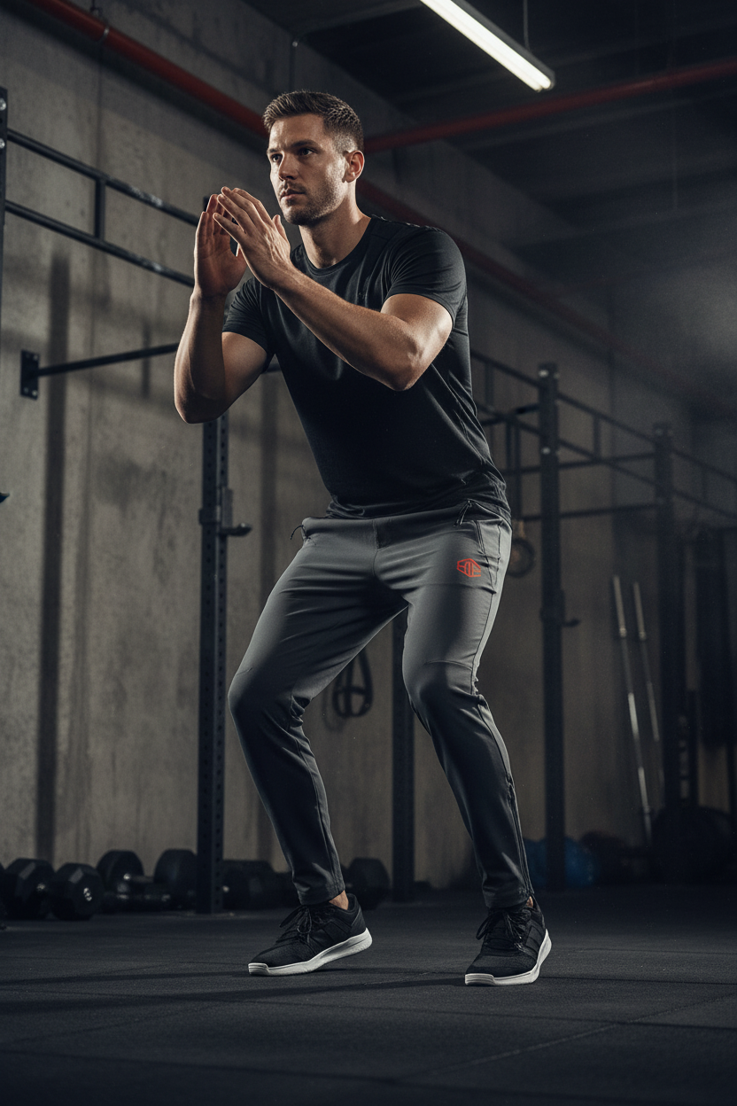 Athletic lifestyle in gym setting