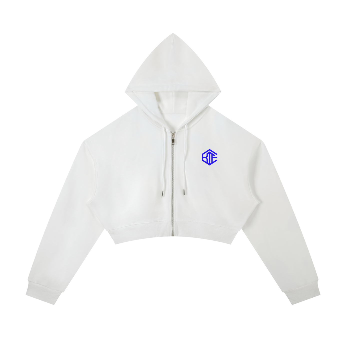 KTE - Women's "ICE" Cropped Zip-Up Hoodie