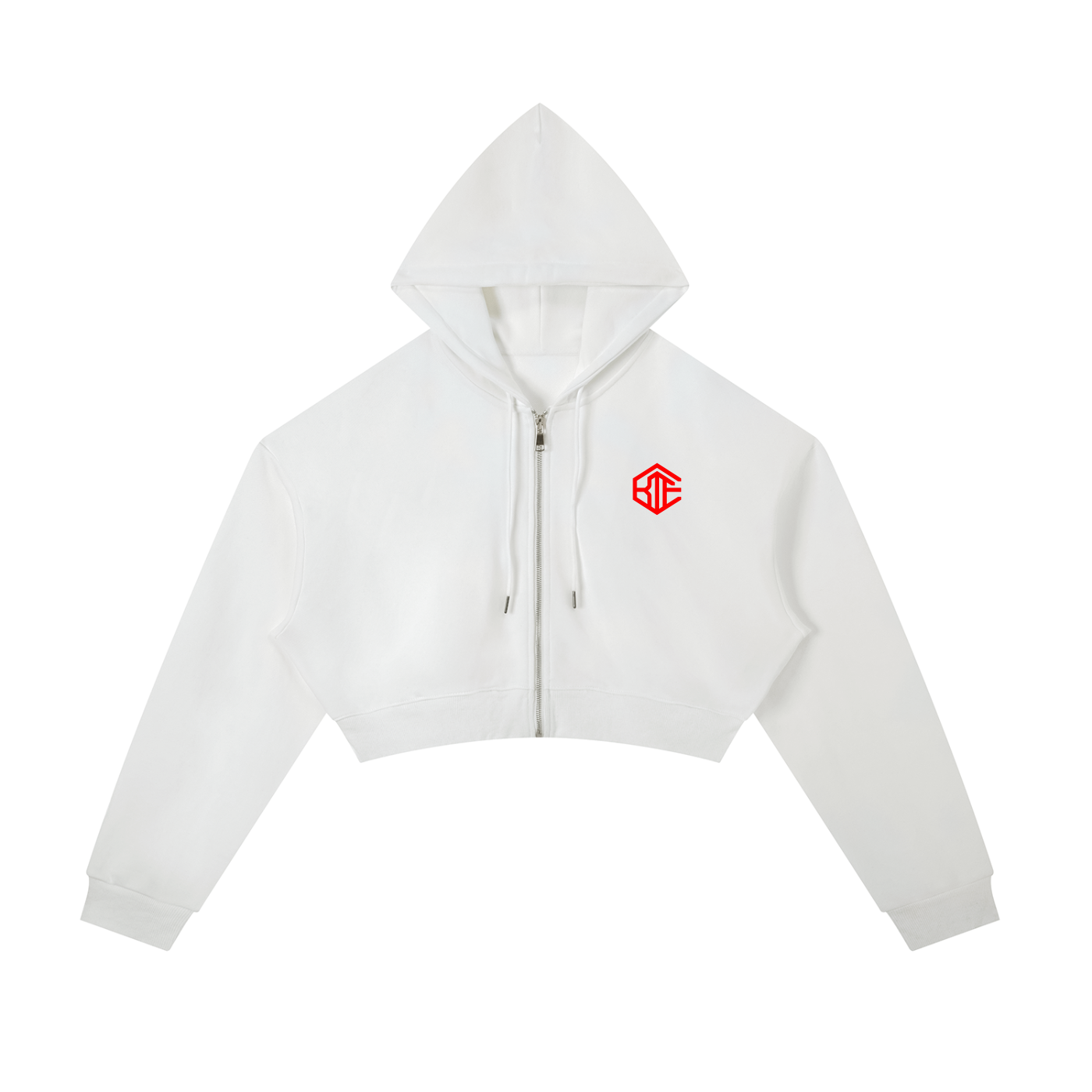 KTE - Women's "FIRE" Cropped Zip-Up Hoodie