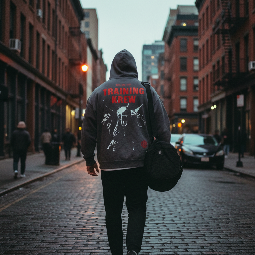 Walking home after training