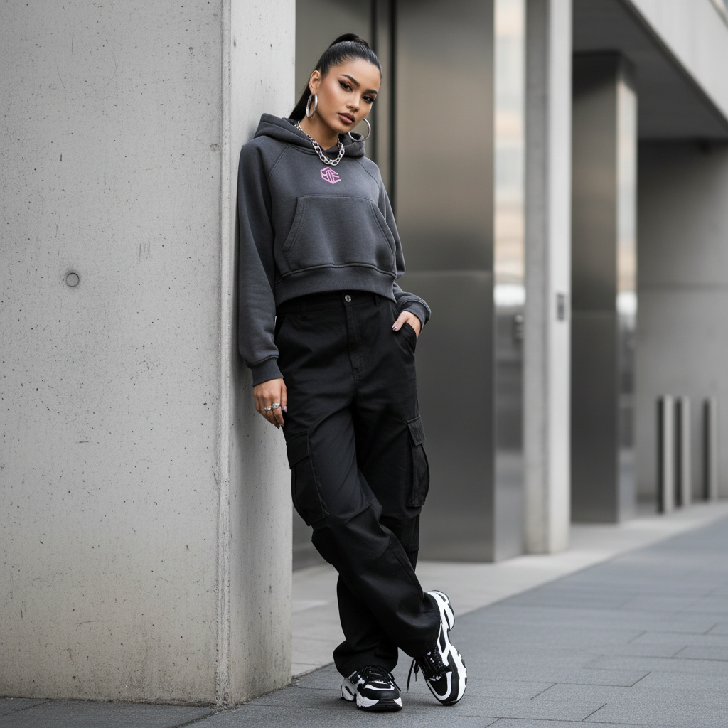 Women's Cropped Hoodie Lifestyle